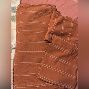 King size duvet cover burnt orange in color